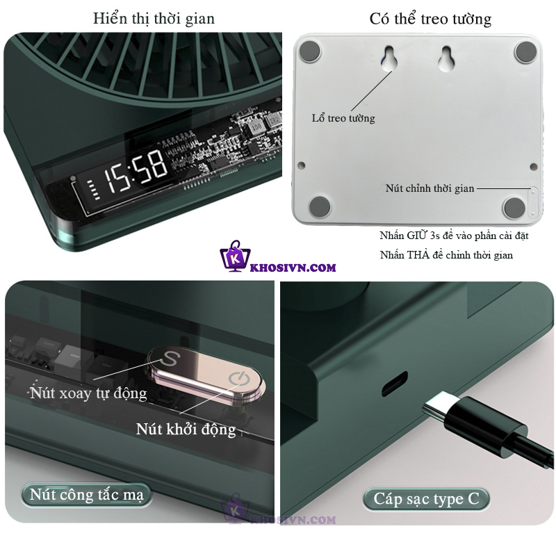 Lợi Ích Và Tiện Lợi Khi Sở Hữu Quạt Tích Điện Để Bàn Văn Phòng Xoay Tự Động DF11