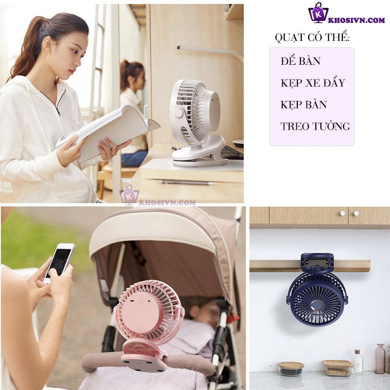 Lợi ích và Tiện lợi khi sử dụng Quạt Tích Điện Kẹp Xe Đẩy Cho Bé Quạt Kẹp Bàn GF-07