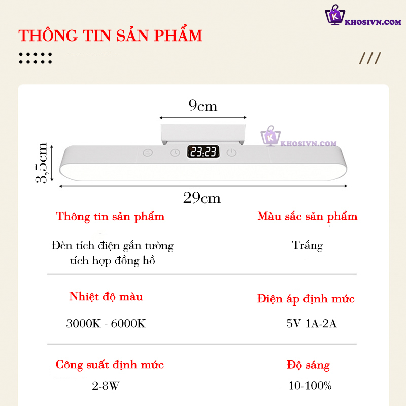Thông Số Kỹ Thuật Của Đèn Học Tích Điện SL-976