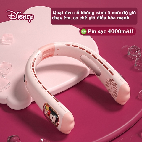 Đặc Điểm Nổi Bật Của Quạt Đeo Cổ Disney Không Cánh Pin 4000mAh - Disney-F03