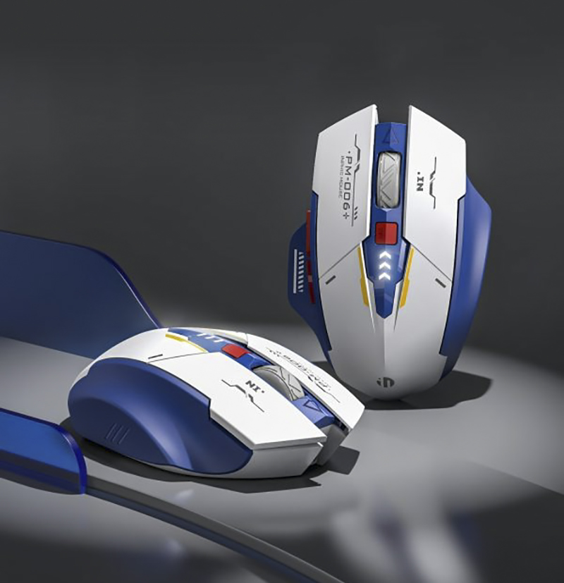 Chuột Gaming INPHIC Không Dây Kết Nối USB 2.4G Có LED Hiển Thị Pin 2400 DPI Chuyên Game - Inphic F9 GunDam
