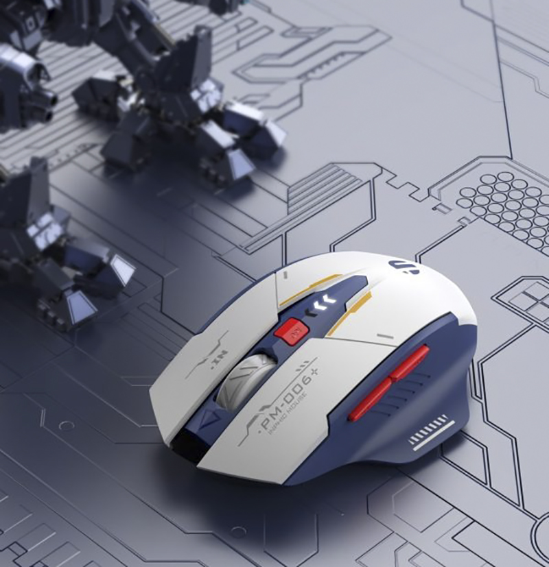 Chuột Gaming INPHIC Không Dây Kết Nối USB 2.4G Có LED Hiển Thị Pin 2400 DPI Chuyên Game - Inphic F9 GunDam