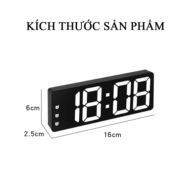 Đồng Hồ LED RGB Mini Để Bàn Báo Thức Decor Bàn Làm Việc - GH0712L