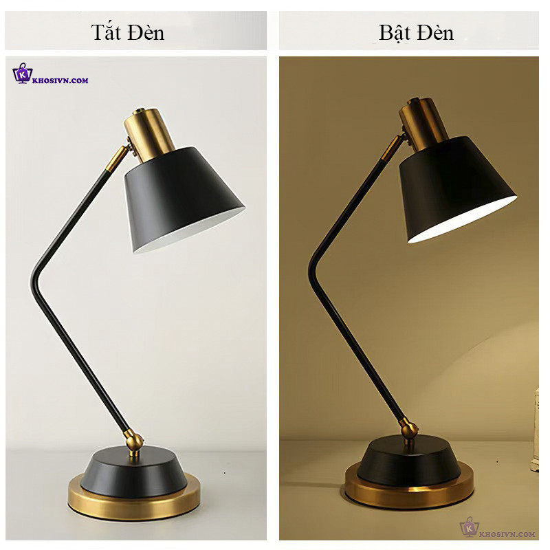 Đèn Để Bàn Làm Việc, Đèn Bàn Học Để Bàn Kim Loại Cao Cấp D3C