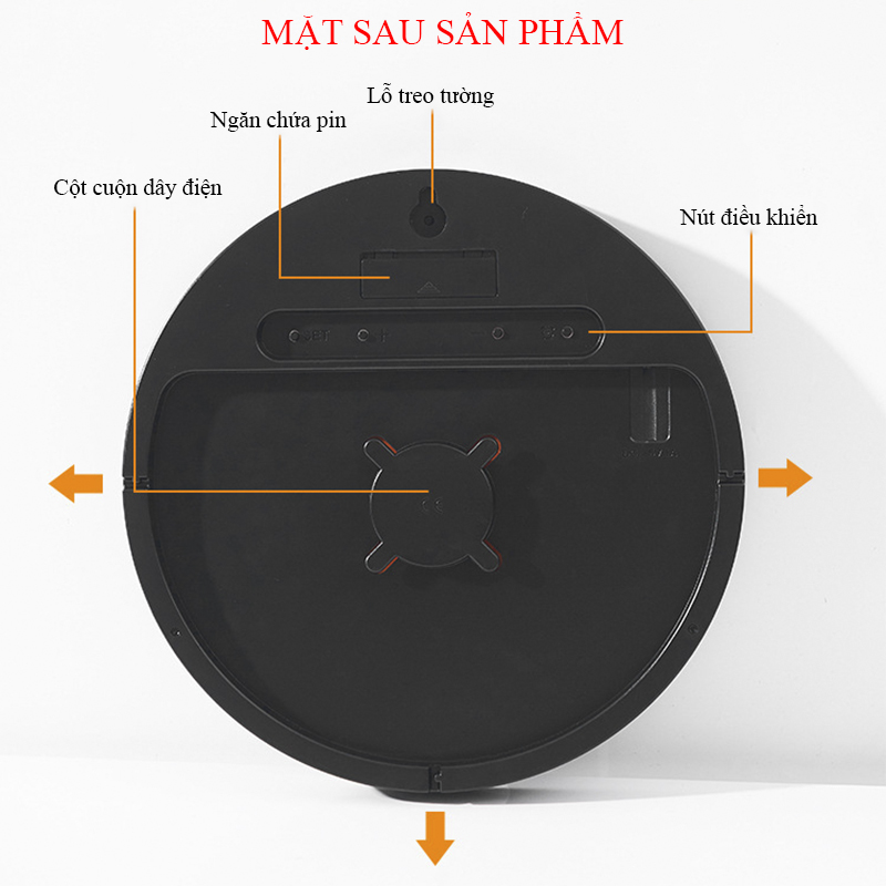 Đồng Hồ LED Decor Gắn Tường Đa Chức Năng Hình Tròn, Báo Thức, Đếm Giờ, Đếm Ngược Có Remote - 5501