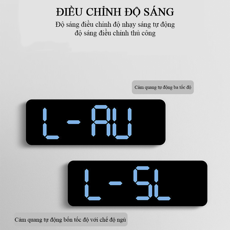 Đồng Hồ LED Để Bàn Decor, Đồng Hồ Báo Thức Để Bàn Hiển Thị Thời Gian Nhiệt Độ - 5503