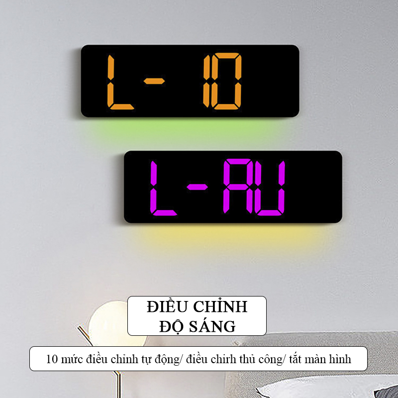 Đồng Hồ Để Bàn LED Decor Đồng Hồ Gắn Tường Tích Hợp Đèn Ngủ Có Thể Điều Chỉnh - 5505
