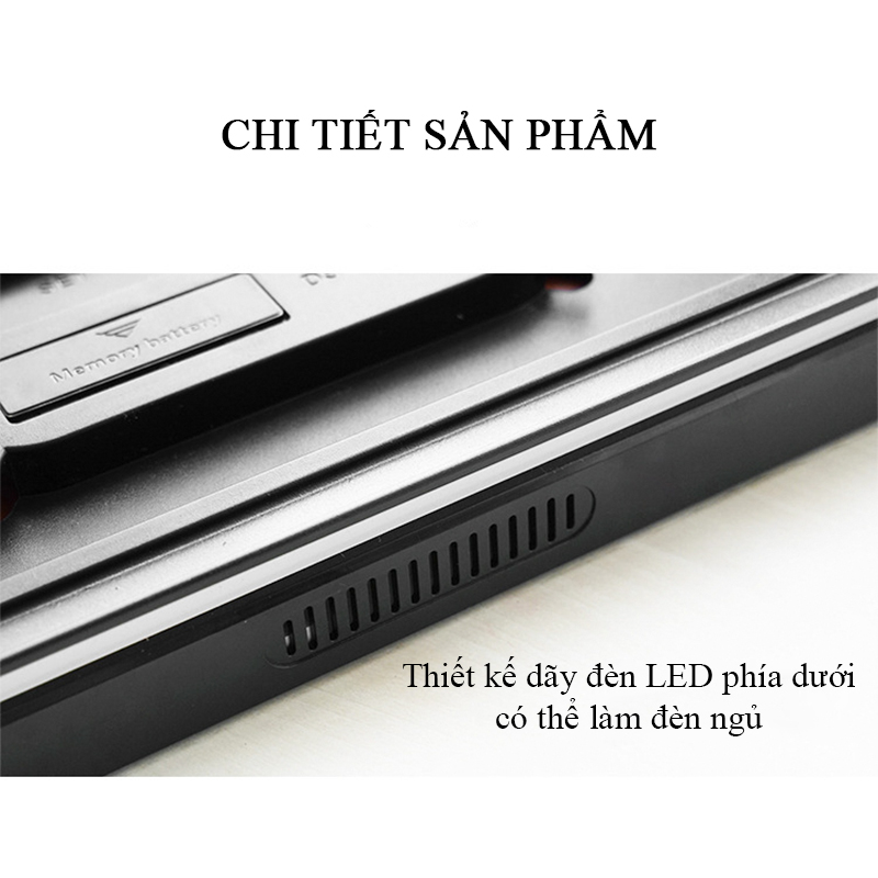 Đồng Hồ Để Bàn LED Decor Đồng Hồ Gắn Tường Tích Hợp Đèn Ngủ Có Thể Điều Chỉnh - 5505