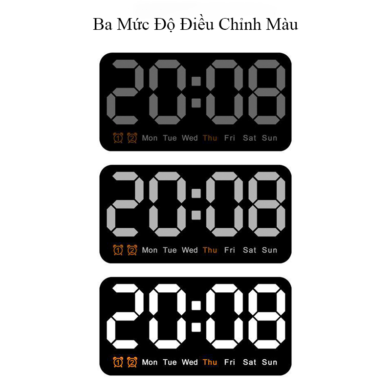 Đồng Hồ LED Báo Thức Để Bàn Gắn Tường Đa Chức Năng - 6638