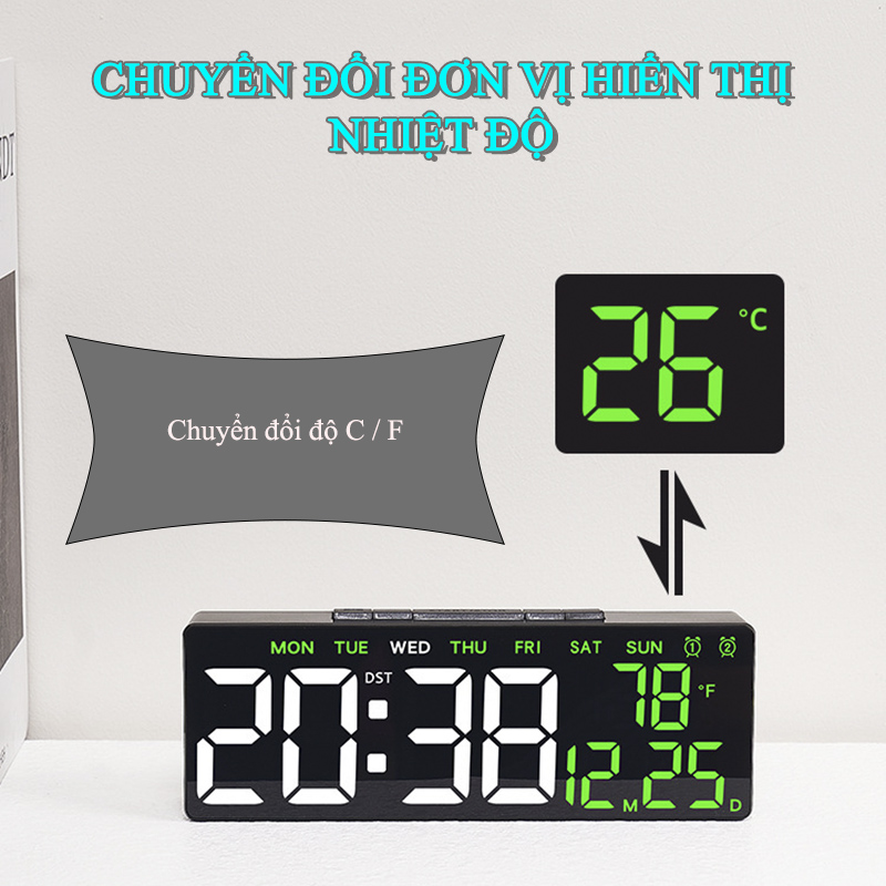 Tại Sao Bạn Nên Mua Đồng Hồ LED Điện Tử Để Bàn Gắn Tường Hiện Đại Đa Chức Năng - 6668 Tại Khosivn?