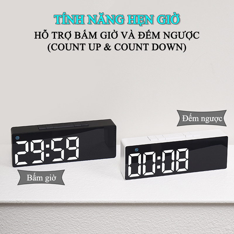 Địa Chỉ Mua Sỉ Đồng Hồ LED Điện Tử Để Bàn Gắn Tường Hiện Đại Đa Chức Năng - 6668 Tại TPHCM - Khosivn.com