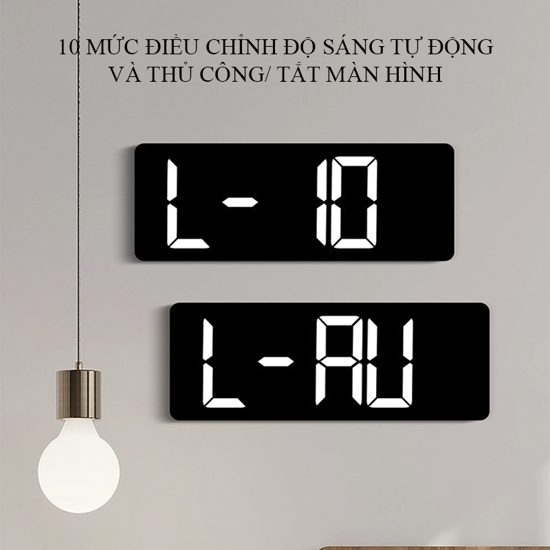 Đồng Hồ LED Điện Tử Decor 17 inch Kích Thước Lớn Găn Tường Treo Tường Có Remote Bấm Giờ Đếm Ngược - 6670