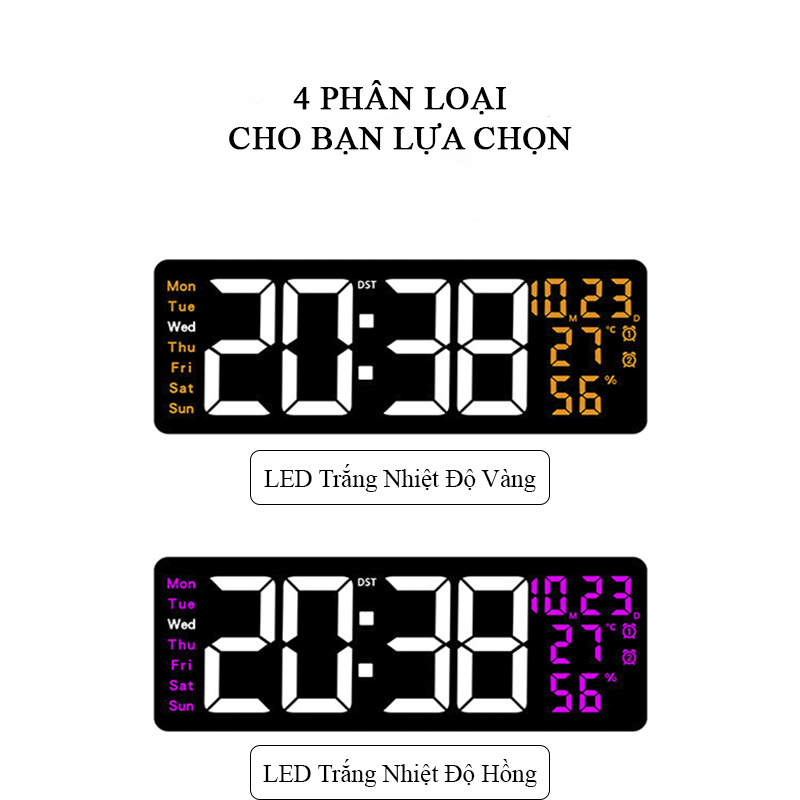 Địa Chỉ Mua Sỉ Đồng Hồ LED Điện Tử Decor 17 inch Kích Thước Lớn Găn Tường Treo Tường Có Remote Bấm Giờ Đếm Ngược - 6670 Tại TPHCM - Khosivn.com