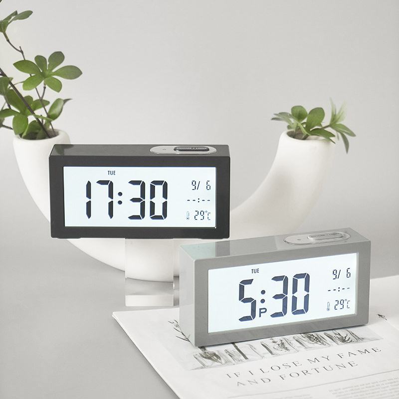 Đồng Hồ LED Để Bàn Màn Hình LCD Báo Thức Hiển Thị Nhiệt Độ Ngày Tháng - 8890H
