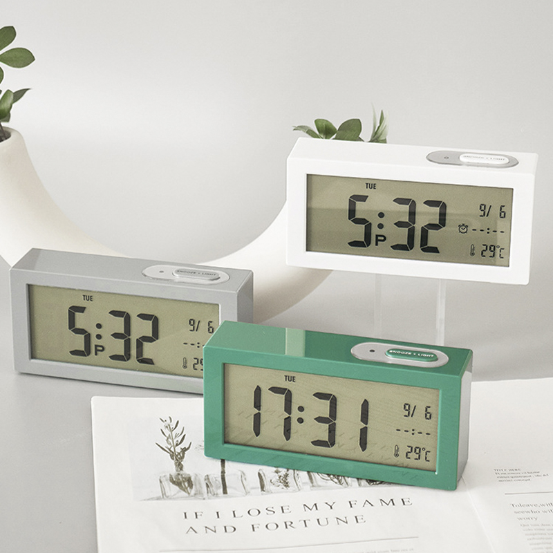 Đồng Hồ LED Để Bàn Màn Hình LCD Báo Thức Hiển Thị Nhiệt Độ Ngày Tháng - 8890H