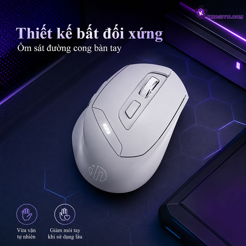Tại Sao Bạn Nên Mua Chuột Gaming Không Dây Inphic 2.4G Bluetooth Công Thái Học Click Không Tiếng Ồn - Inphic DR6 Tại Khosivn?
