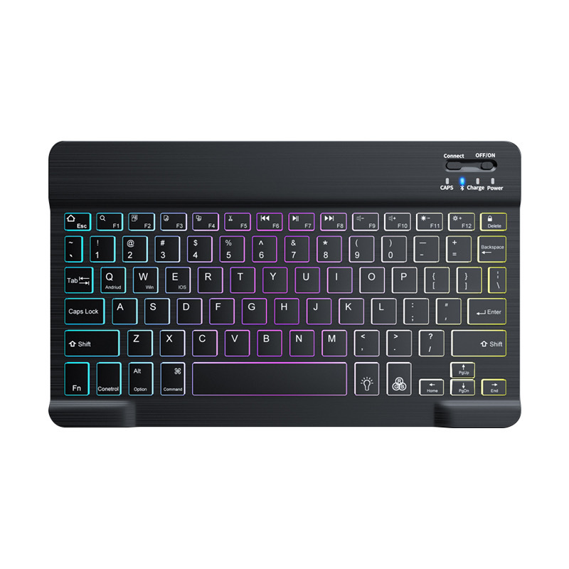 Bộ Bàn Phím Bluetooth Cho Điện Thoại Máy Tính Bảng Không Dây 10 inch Có Đèn LED RGB - B2