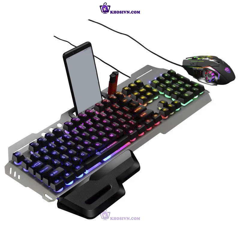 Bàn Phím Có Dây Giả Cơ Gaming Máy Tính LED Thiết Kế Độc Đáo RGB Chuyên Game Văn Phòng - GK75