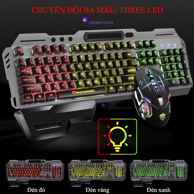 Bàn Phím Có Dây Giả Cơ Gaming Máy Tính LED Thiết Kế Độc Đáo RGB Chuyên Game Văn Phòng - GK75