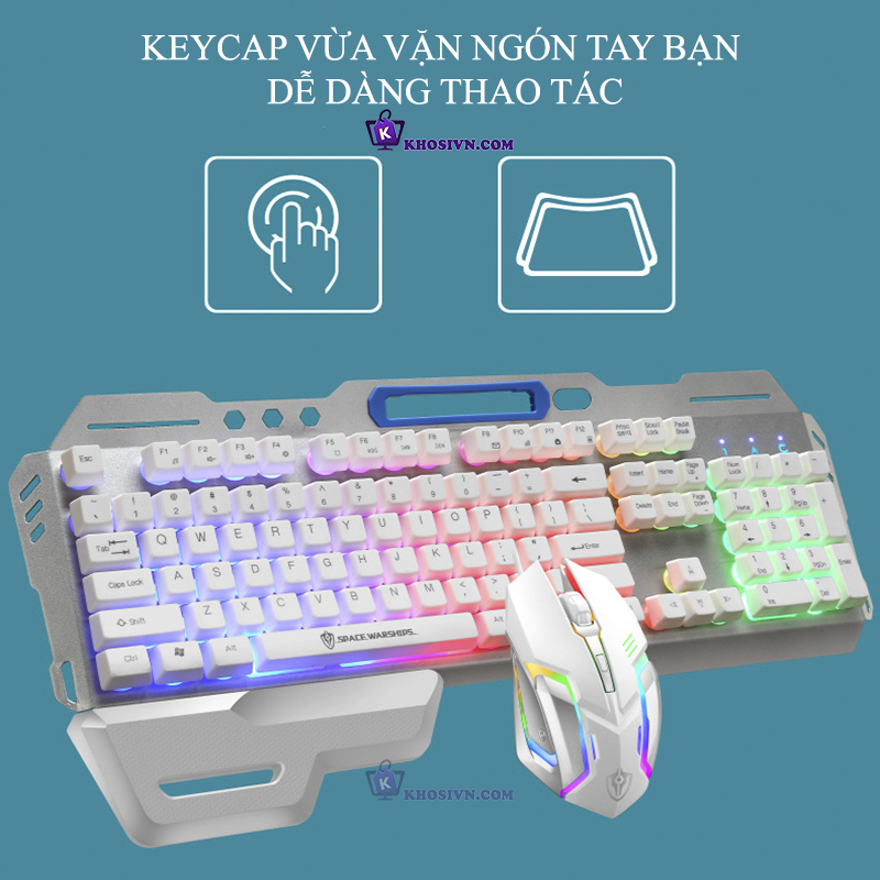 Bàn Phím Có Dây Giả Cơ Gaming Máy Tính LED Thiết Kế Độc Đáo RGB Chuyên Game Văn Phòng - GK75