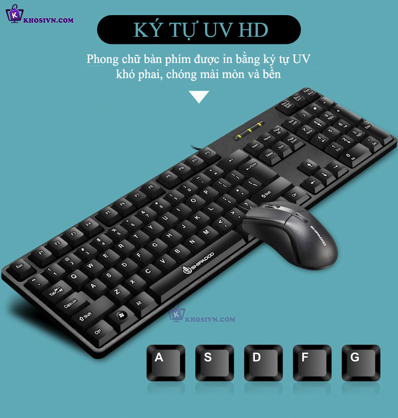 Bộ Bàn Phím Có Dây + Chuột Văn Phòng Máy Tính PC Có Dây Giá Rẻ
