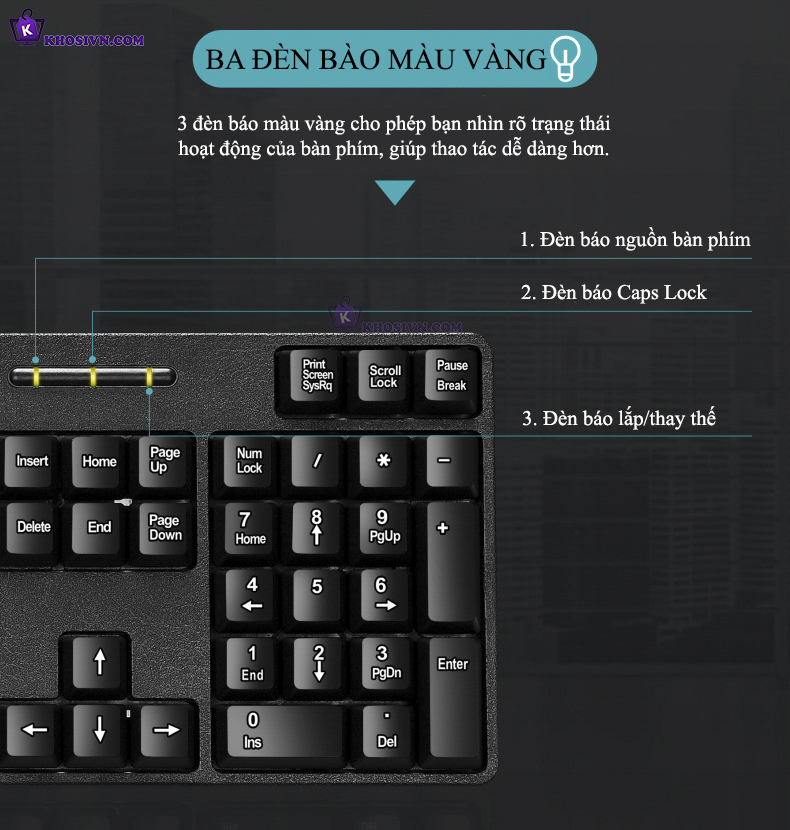 Bộ Bàn Phím Có Dây + Chuột Văn Phòng Máy Tính PC Có Dây Giá Rẻ