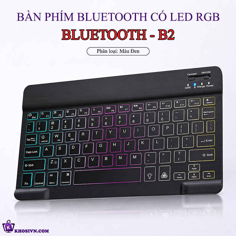 Bàn Phím Bluetooth Cho Điện Thoại Máy Tính Bảng Không Dây 10 inch Có LED RGB B2