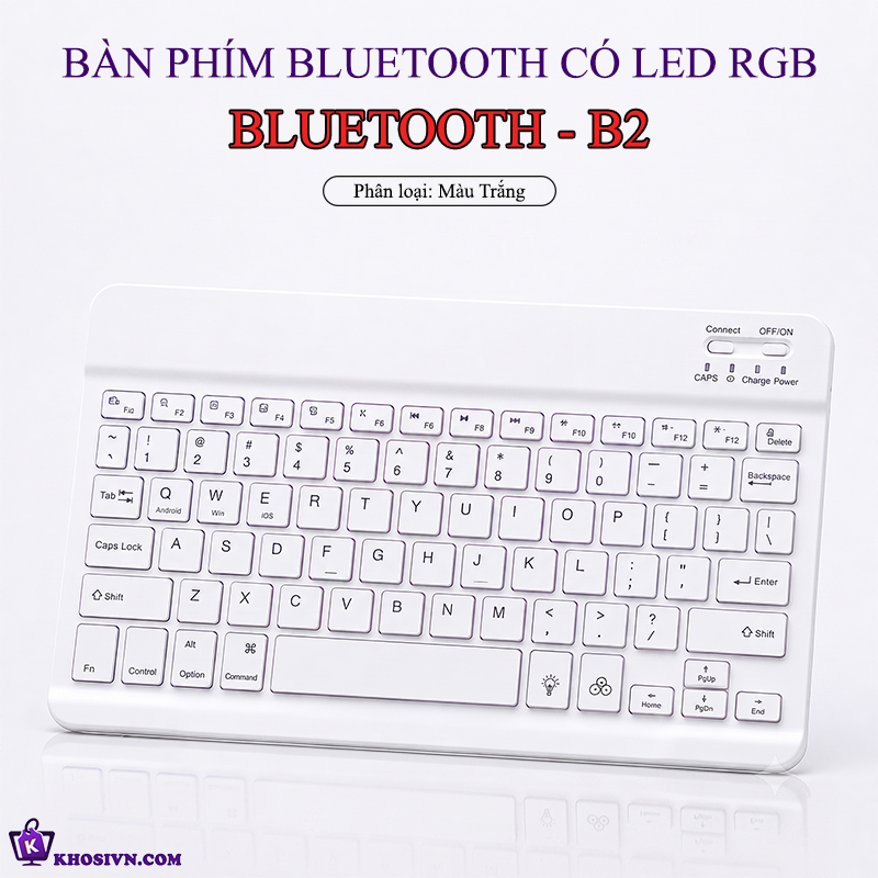 Bàn Phím Bluetooth Cho Điện Thoại Máy Tính Bảng Không Dây 10 inch Có LED RGB B2