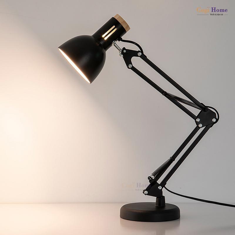 Đèn Pixar 118G Đèn Làm Việc Để Bàn Đèn Học Màu Đen Kèm Bóng Đèn LED 5W Ánh Sáng Trắng