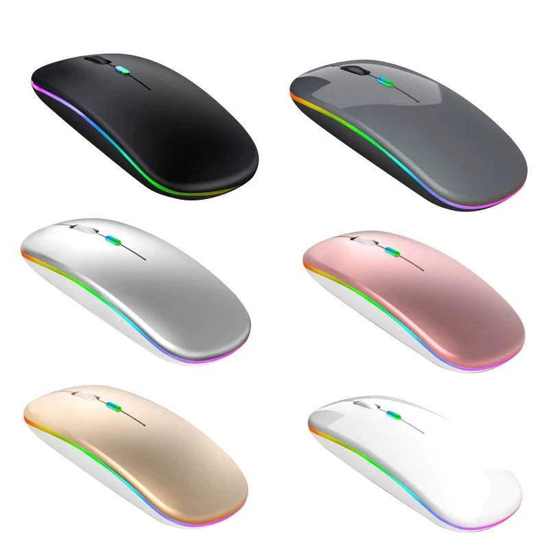 Chuột Bluetooth Không Dây Pin Sạc Siêu Mỏng Có LED RGB Chuột Dùng Cho Điện Thoại Máy Tính M2