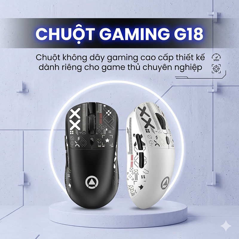 Chuột Gaming Không Dây Nhẹ 3 Mode Kết Nối Có App Điều Chỉnh - G18