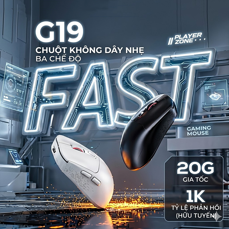 ✪ Tại Sao Bạn Nên Mua Chuột Gaming Không Dây 3 Chế Độ Kết Nối Cảm Biến S203 IC 5000DPI - G19 Tại Khosivn?