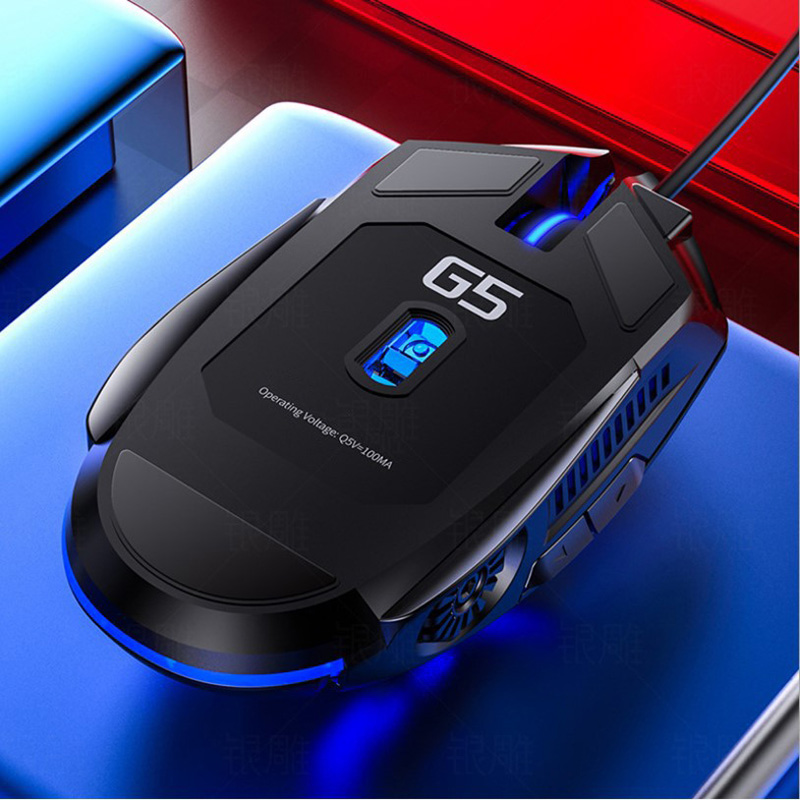 Chuột Gaming Có Dây LED RGB 3200DPI Chơi Game, Chuột Văn Phòng G5