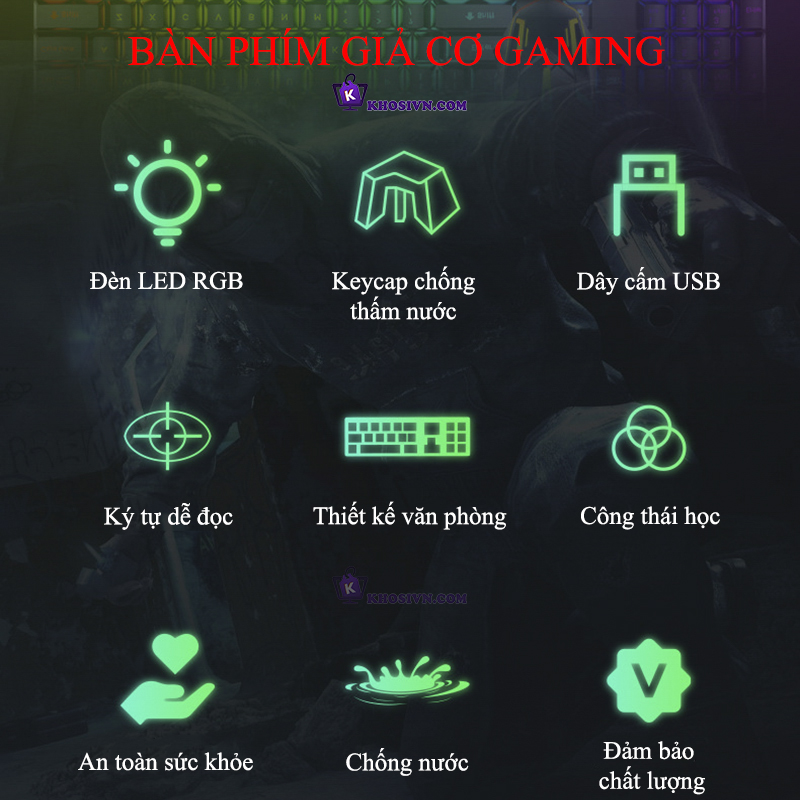 Bộ Bàn Phím Có Dây + Chuột Máy Tính Giả Cơ Có Dây LED RGB - BT300
