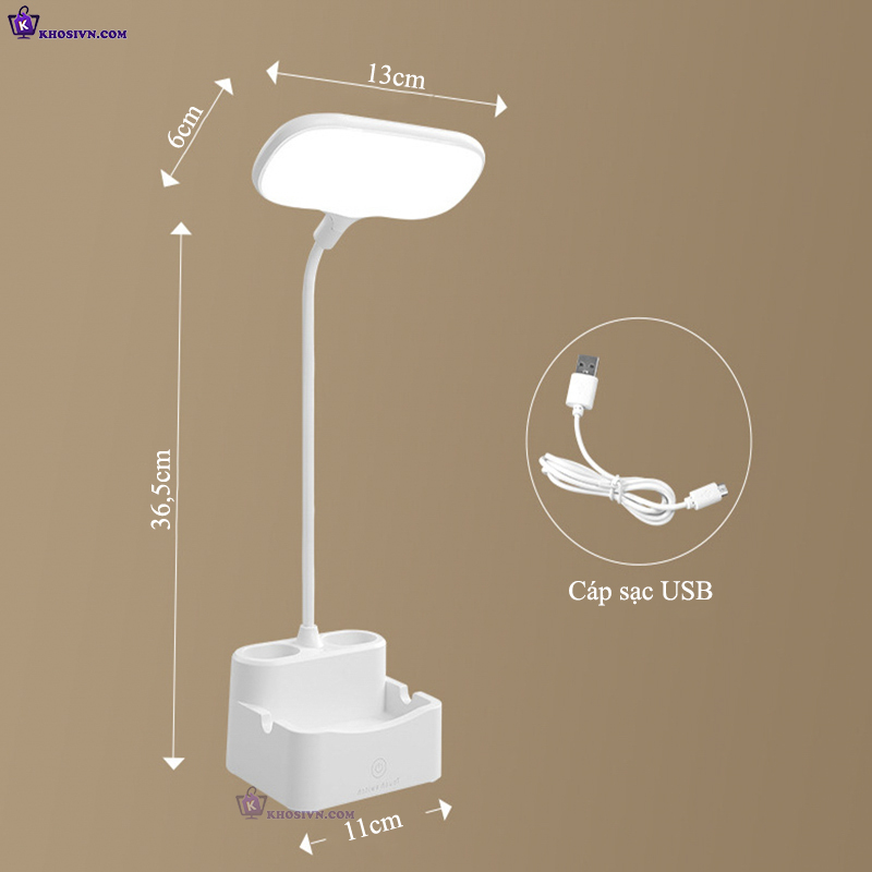 Đèn Học Tích Điện Pin Sạc 3 Màu Ánh Sáng Điều Chỉnh Được Độ Sáng SL-942
