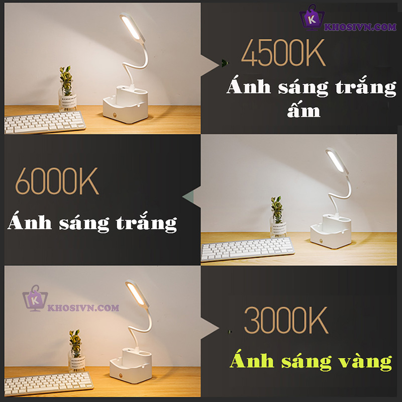 Đèn Tích Điện Pin Sạc Cho Bé 3 Màu Ánh Sáng Điều Chỉnh Được Độ Sáng SL-868