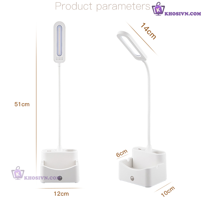 Đèn Tích Điện Pin Sạc Cho Bé 3 Màu Ánh Sáng Điều Chỉnh Được Độ Sáng SL-868