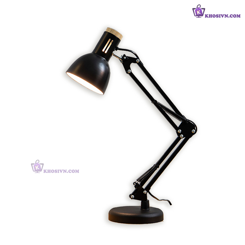 Đèn Pixar 118G Đèn Làm Việc Để Bàn Đèn Học Màu Đen Kèm Bóng Đèn LED 5W Ánh Sáng Trắng