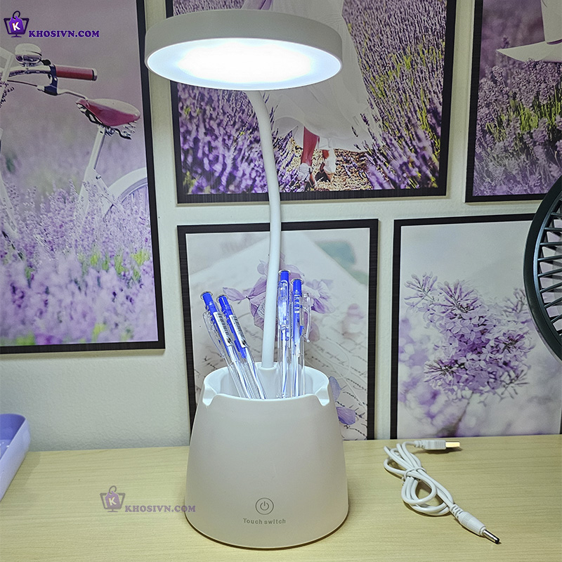 Đèn Bàn Học Chống Cận Pin Sạc Tích Điện Không Dây