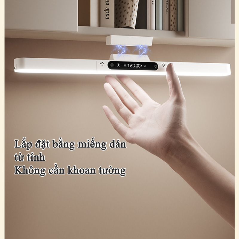 Đèn Tích Điện Gắn Tường Chống Cận Thị Pin Sạc Tích Hợp Đồng Hồ, Báo Thức, 3 Màu Ánh Sáng Tăng Giảm Độ Sáng - SL-999