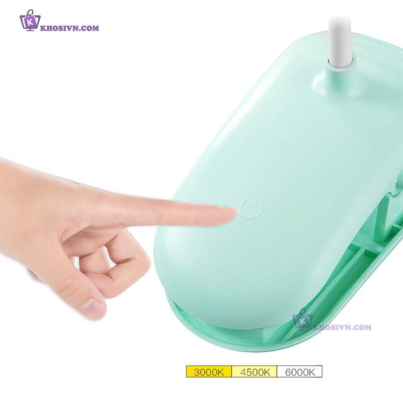 Đèn Kẹp Bàn Học Đèn Kẹp Đọc Sách Pin Sạc Tích Điện 3 Màu Ánh Sáng