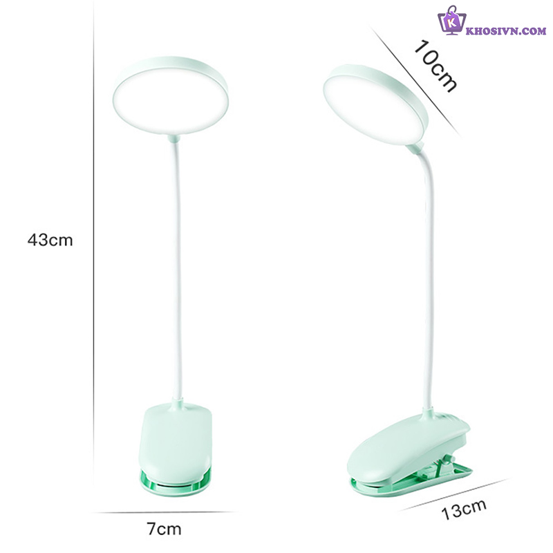 Đèn Học Tích Điện Kẹp Bàn Để Bàn Đọc Sách Decor Bàn Học Bàn Làm Việc 3 Màu Ánh Sáng SL-904