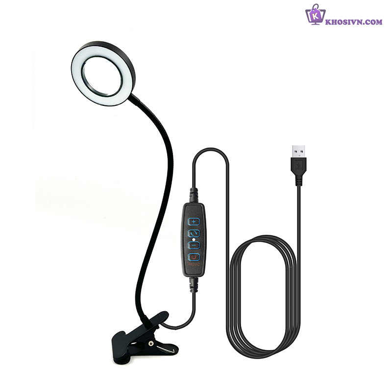 Đèn Học Cắm Điện Kẹp Bàn Siêu Sáng 3 Màu Ánh Sáng SG-118