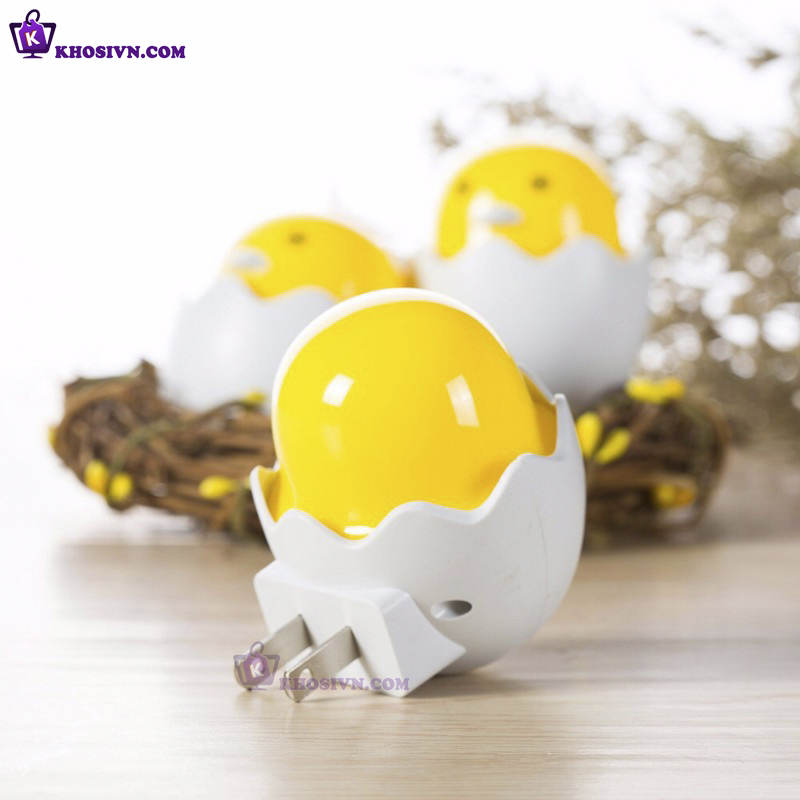 Đèn Ngủ Cảm Biến Ánh Sáng Mini Hình Con Vịt Gắn Tường Cute