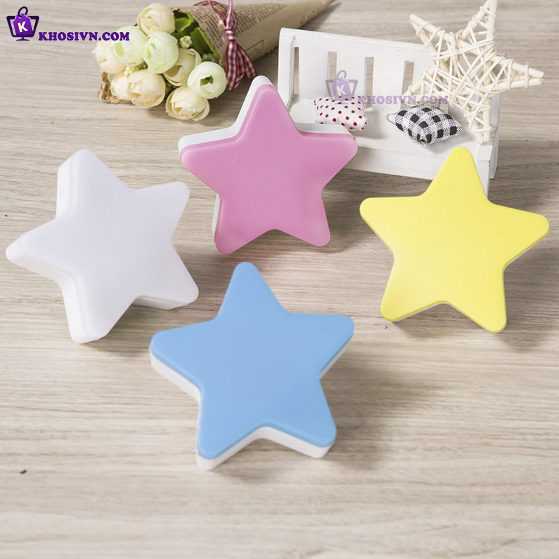 Đèn Ngủ Cảm Biến Ánh Sáng Tự Động Gắn Tường Hình Ngôi Sao