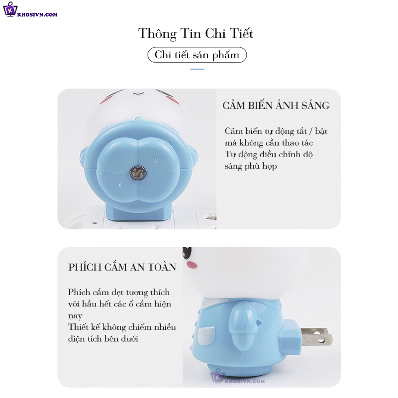 Đèn Ngủ Hình Thú Cute Gắn Tường Đèn Cảm Biến Ánh Sáng Phòng Ngủ