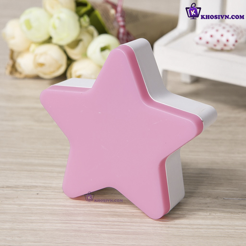 Đèn Ngủ Cảm Biến Ánh Sáng Tự Động Gắn Tường Hình Ngôi Sao
