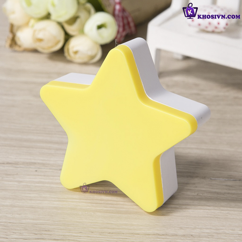 Đèn Ngủ Cảm Biến Ánh Sáng Tự Động Gắn Tường Hình Ngôi Sao