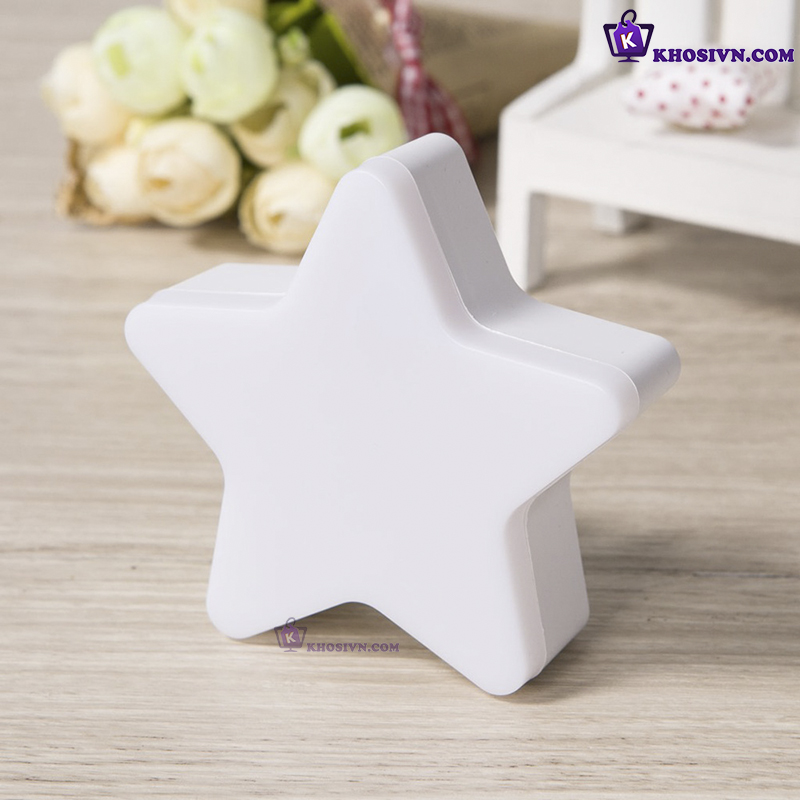 Đèn Ngủ Cảm Biến Ánh Sáng Tự Động Gắn Tường Hình Ngôi Sao