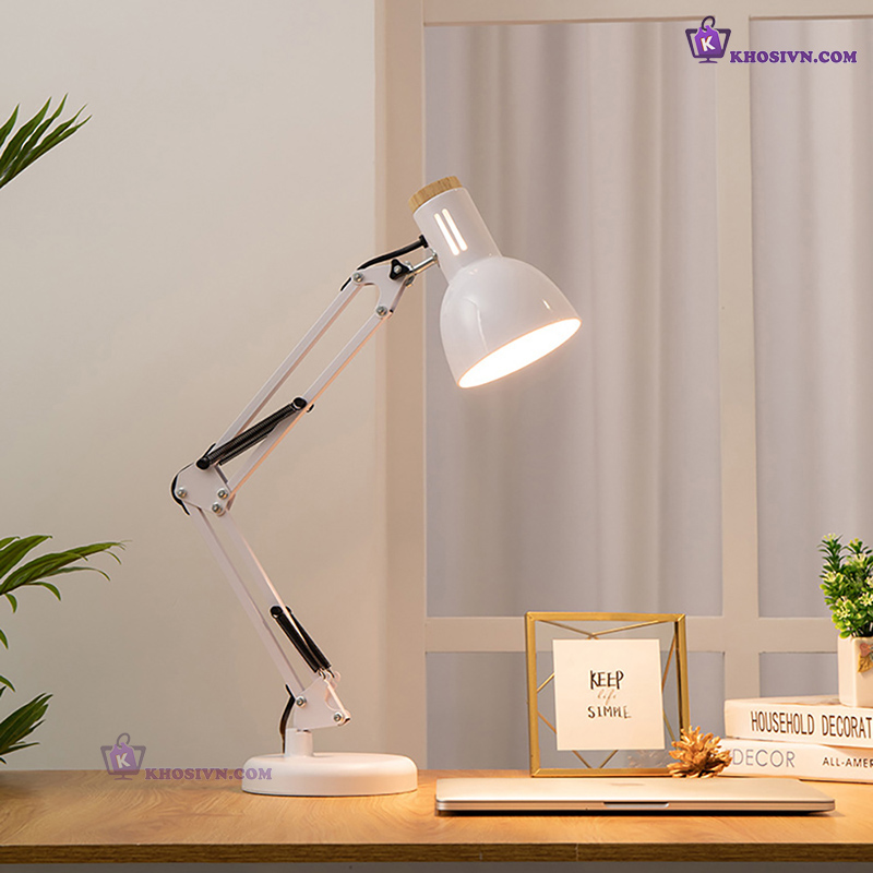 Đèn Pixar 118G Đèn Làm Việc Để Bàn Đèn Học Màu Đen Kèm Bóng Đèn LED 5W Ánh Sáng Trắng